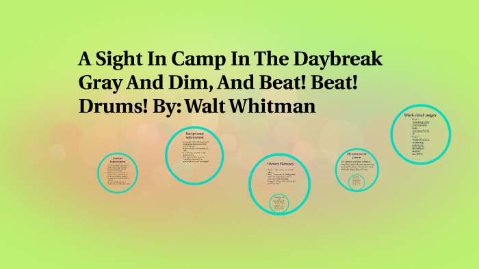 A Sight In Camp In The Daybreak Gray And Dim A Sight In Camp In The Daybreak Gray And Dim, And Beat! Beat by Melissa