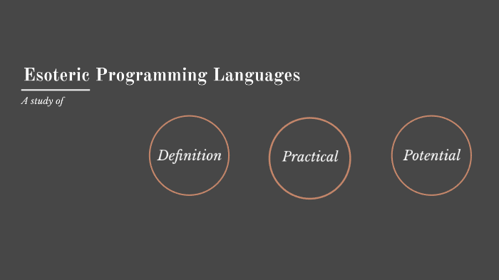 Esoteric Programming Languages by Nick Jurczak on Prezi