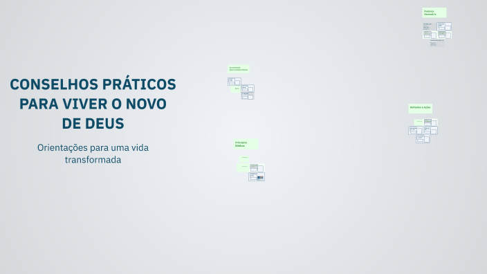 CONSELHOS PRÁTICOS PARA VIVER O NOVO DE DEUS by DANIEL DA HORA on Prezi