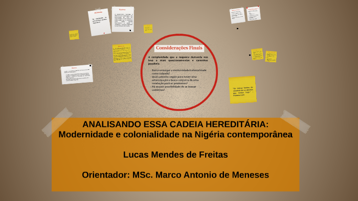 ANALISANDO ESSA CADEIA HEREDITÁRIA: Modernidade e colonialid by Lucas ...
