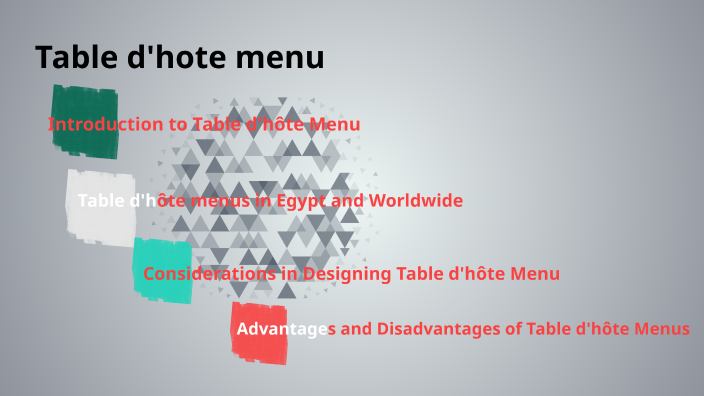 Table d'hote menu by Ahmed Hamada on Prezi