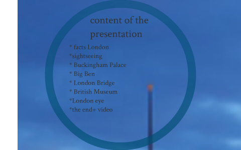 presentation london en anglais