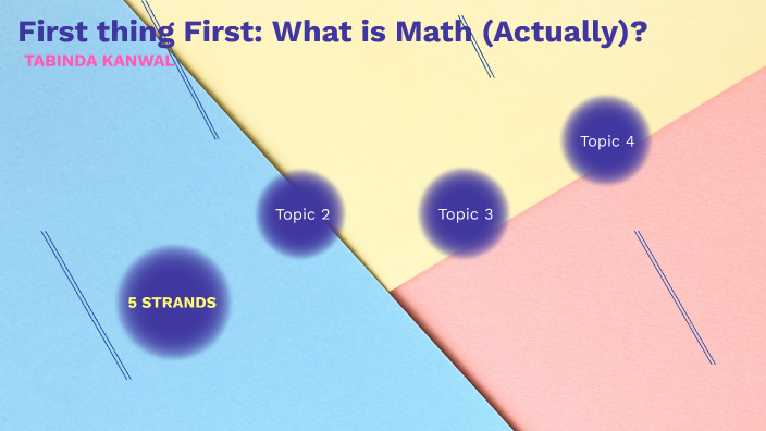 One Math Thing First Thing First: What is MATH *Actually