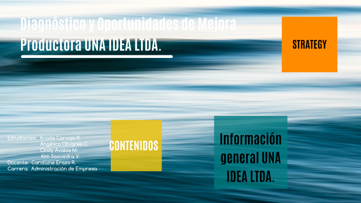 Diagnóstico y Oportunidades de Mejora Productora Una Idea Limitada. by ...