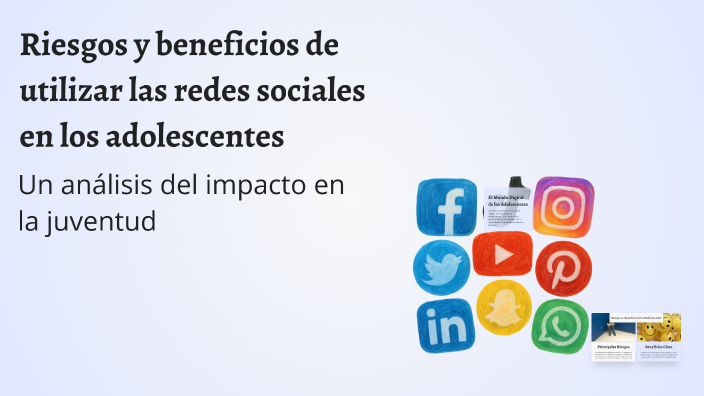 Riesgos y beneficios de utilizar las redes sociales en los adolescentes ...