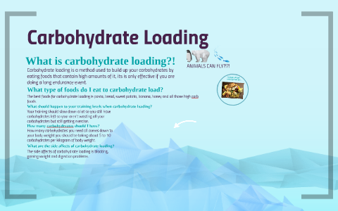 Importance of carbohydrate loading