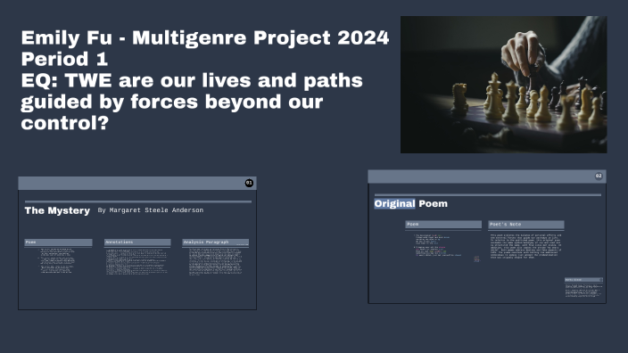 Multigenre Project 2024 by Emily Fu on Prezi