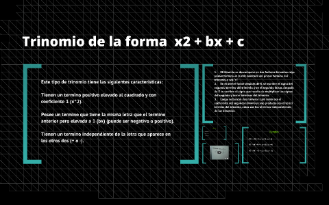 Trinomio De La Forma X2 Bx C By Sergio Castellanos On Prezi