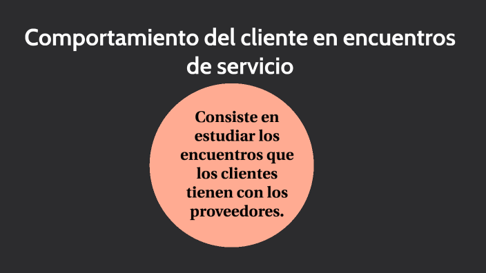 Comportamiento del cliente en encuentros de servicio by Melanie ...