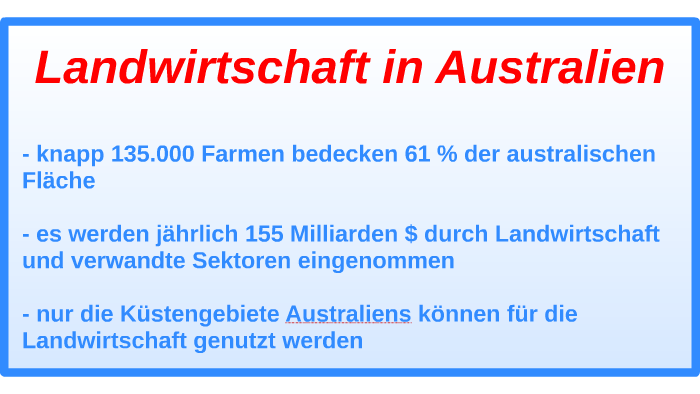 Landwirtschaft in Australien by Tom Wagner-Manslau on Prezi