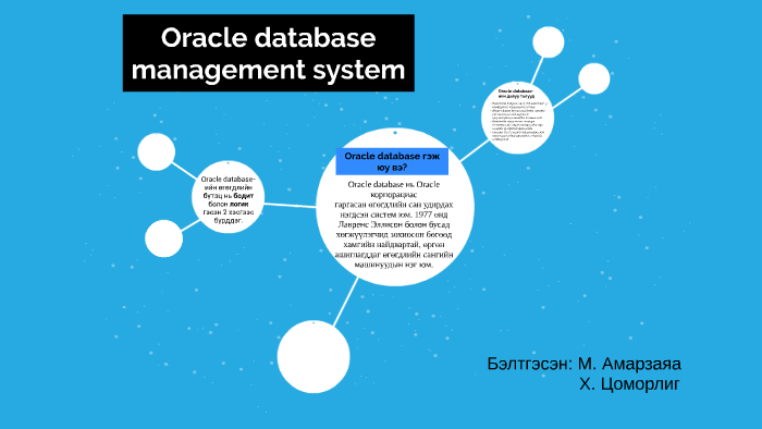 Oracle database management system by Amarzaya Munkhchuluun on Prezi