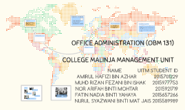 Office Administration Obm 131 By Nor Arifah Mohtar