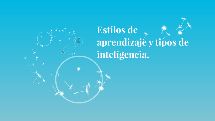 Estilos de aprendizaje y tipos de inteligencia. by daniel garcia on Prezi