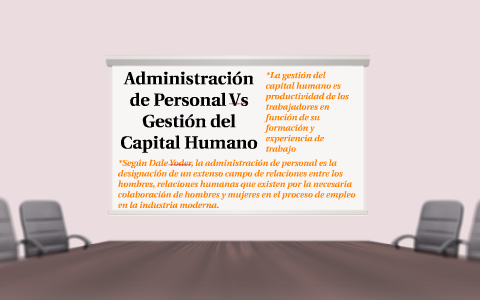 Administración de Personal Vs Gestión de Capital Humano by Mariley ...