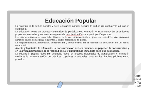 Introducir 44+ Imagen Modelo De Educacion Popular - Abzlocal.mx