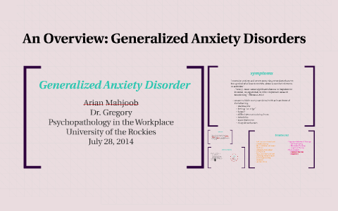 An Overview: Generalized Anxiety Disorders By Arian Mahjoob On Prezi