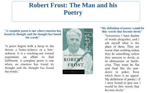 characteristics of robert frost poetry