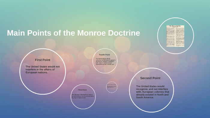 main points of the monroe doctrine by jehron soto on prezi providence monroe my chart