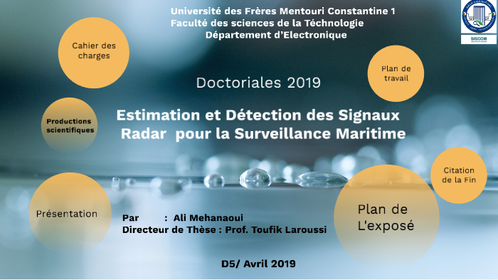 Estimation Et Detection By Ali Ali