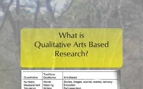 example of qualitative research about arts