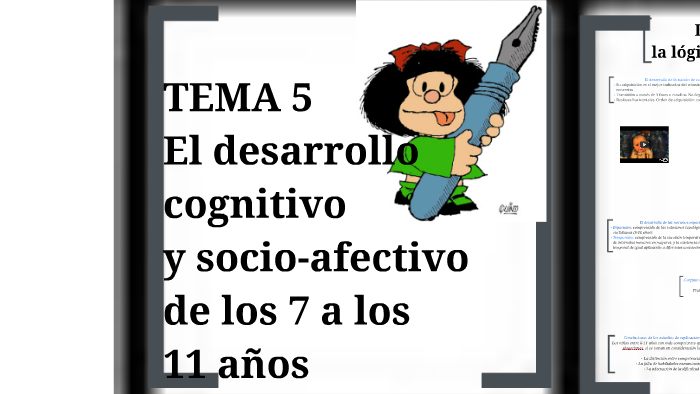 Tema 5 El desarrollo cognitivo y socio afectivo 7 11 a os by Juan