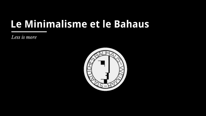 Bahaus & Minimalisme by Renaud Vasseur