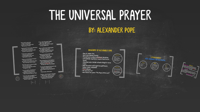 The Universal Prayer - Poetry