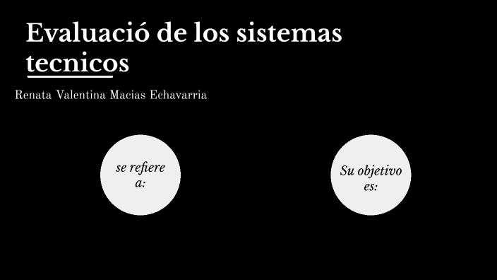 Evaluacion De Los Sistemas Tecnicos By Renata Mcs On Prezi