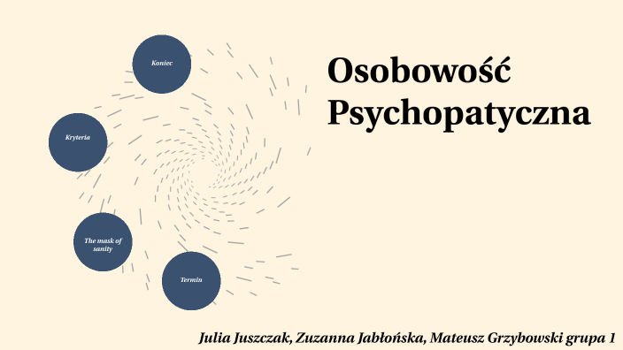 Osobowość Psychopatyczna By Zuzia Jabłońska 8107