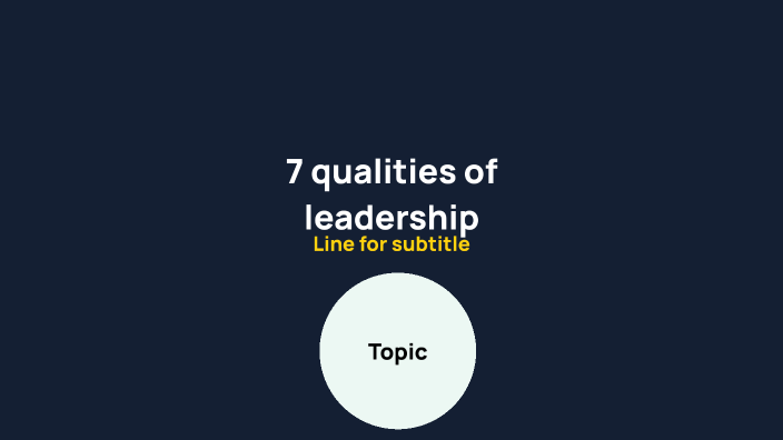 7 qualities of leadership by victoria cardey on Prezi