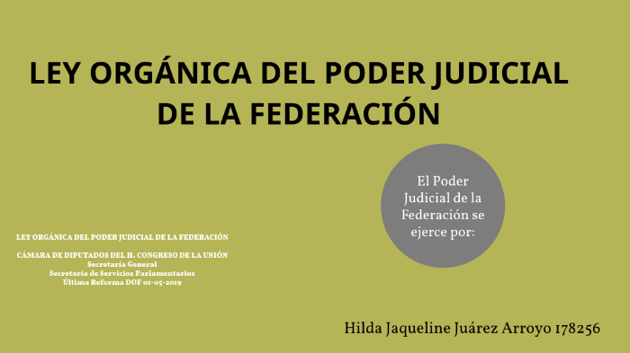 LEY ORGANICA DEL PODER JUDICIAL DE LA FEDERACION By Hilda Juarez On Prezi