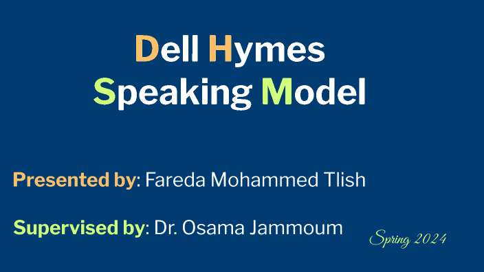 Dell Hymes Speaking Model by Fareda Mohammed on Prezi