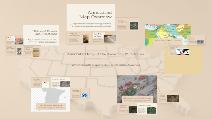 Annotated Map of the American 13 Colonies by taya kate on Prezi