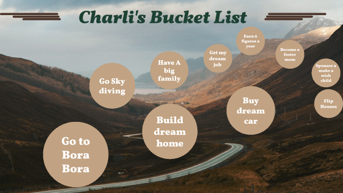 bucket list presentation ideas