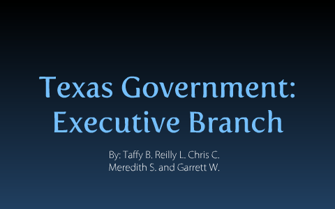 who is in charge of the executive branch in texas government