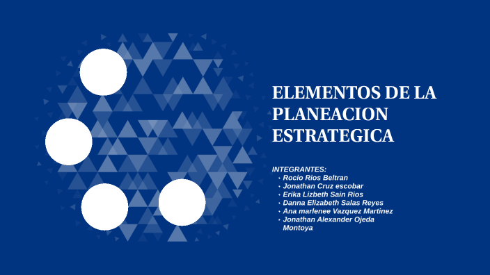 ELEMENTOS DE LA PLANEACION ESTRATEGICA by Rocio rios on Prezi