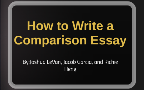 how to write a comparison essay ap world