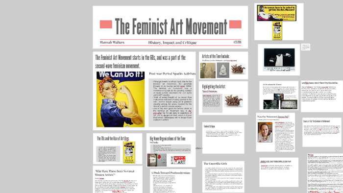 feminist art movement timeline