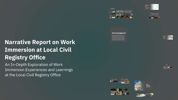 Narrative Report on Work Immersion at Local Civil Registry Office by ...