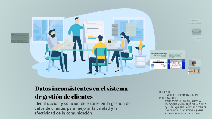Datos Inconsistentes Datos inconsistentes en el sistema de gestión de clientes by FLOR ...