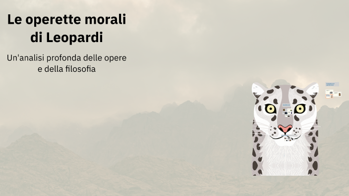 Le operette morali di Leopardi by Annalisa Masigna' on Prezi