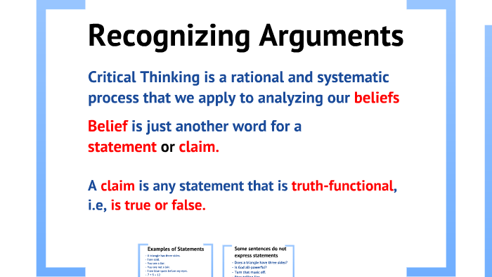 what is complex argument in critical thinking