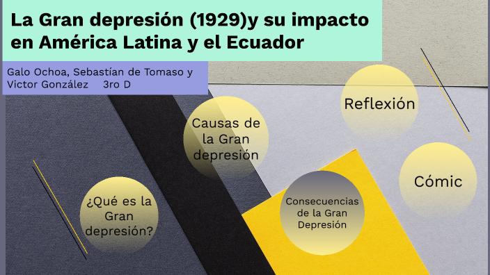 La Gran depresión (1929)y su impacto en América Latina y el Ecuador by ...