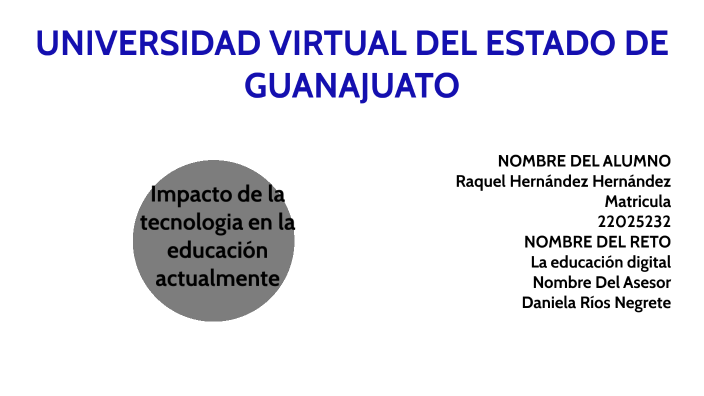 Impacto de la tecnología en la Educación actualmente. by raquel hdz on ...
