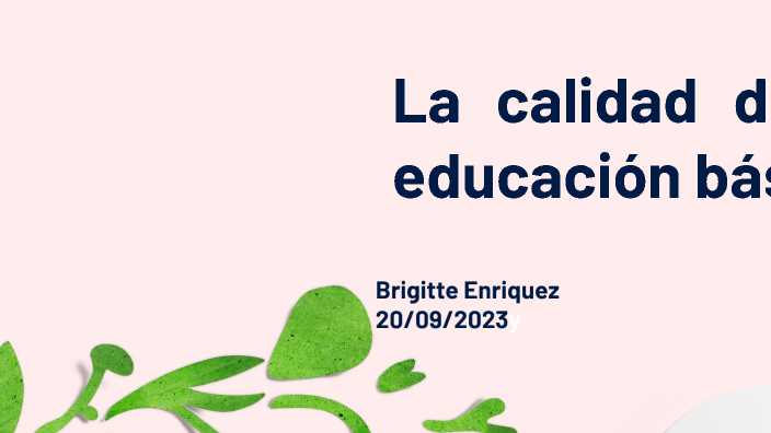 Calidad De La Educacion Basica BBEC By BRENDA BRIGITTE ENRIQUEZ ...