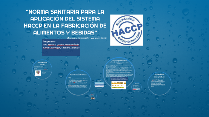 “NORMA SANITARIA PARA LA APLICACIÓN DEL SISTEMA HACCP EN LA By Janice ...