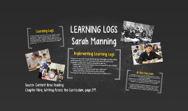 Learning Logs - Sarah Manning