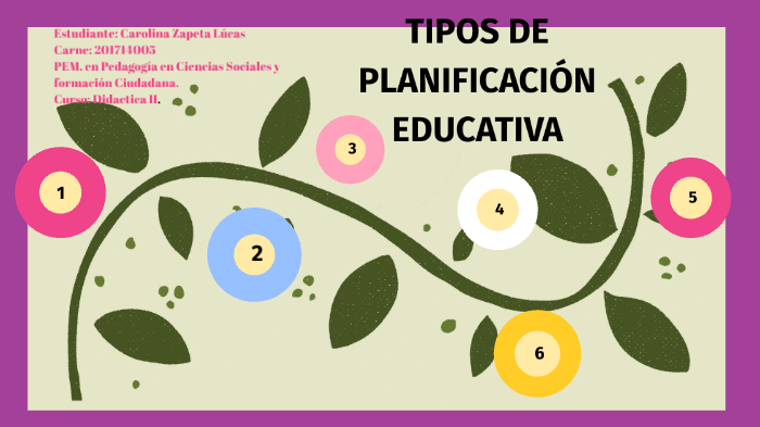 TIPOS DE PLANIFICACIÓN EDUCATIVA by Carolina Zapeta Lucas