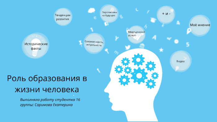 Роль образования в развитии общества и жизни современного человека