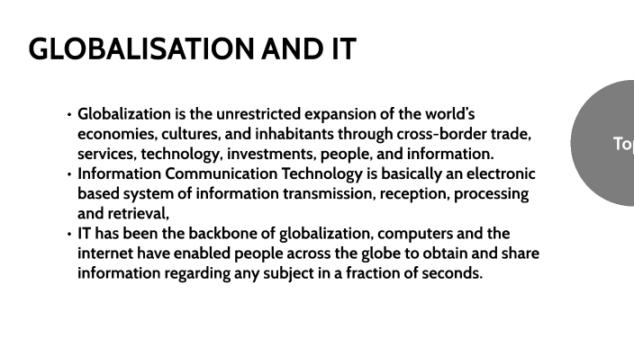 Globalisation and IT by Sirjan Wagle on Prezi